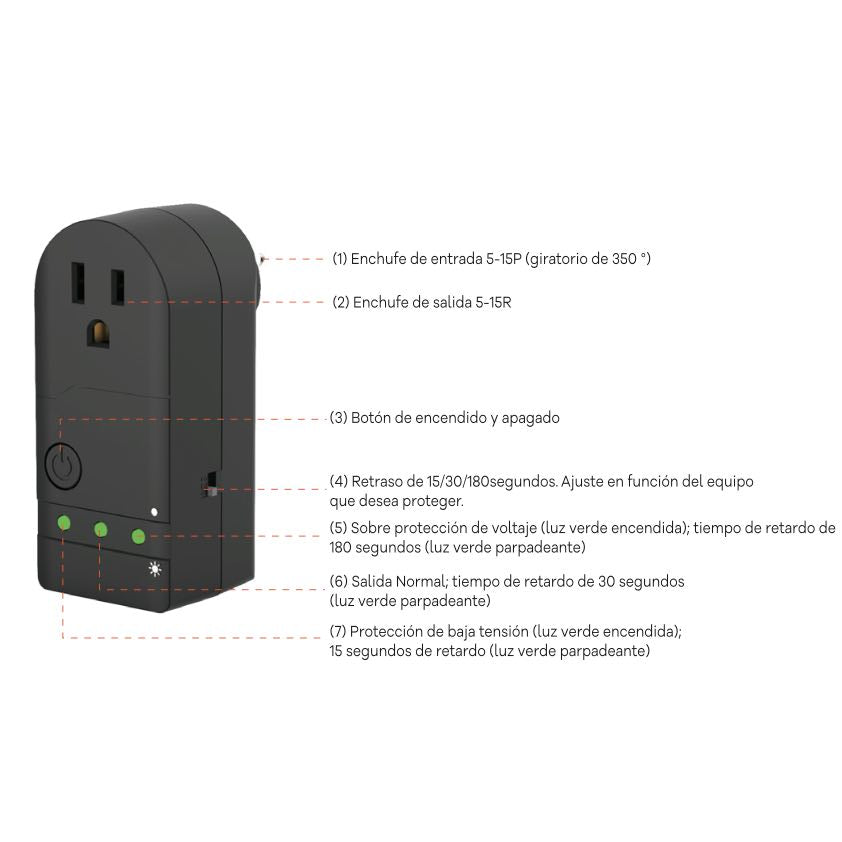 Protector de Voltaje Selectron PVAV120 | 120V | 50/60Hz | 15A