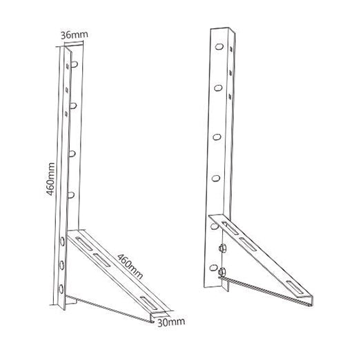 Soporte Selectron para condensador de aire acondicionado, 200kg, hasta 24,000BTU - Multimax