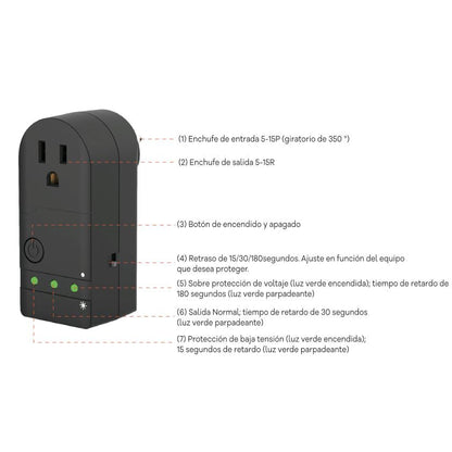 Protector de Voltaje Selectron PVAV120 | 120V | 50/60Hz | 15A