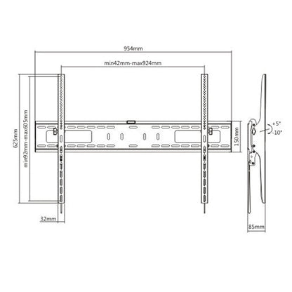 Soporte Selectron para TV de 60" a 100", 75kg - Multimax