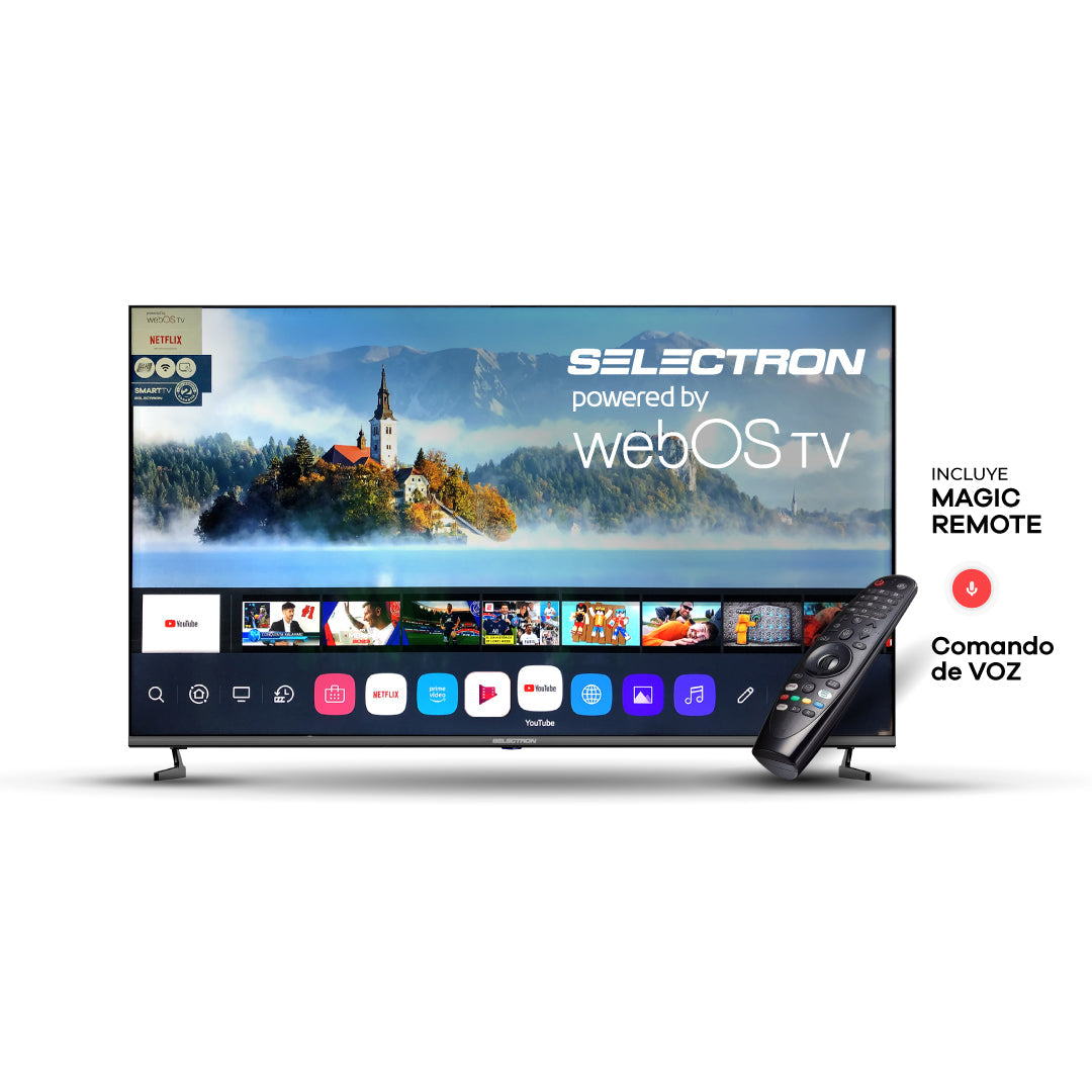 Televisor Smart de 55" Selectron S4K-55W00 | WebOS | 4K | HDMI | USB | Wi-Fi | Sintonizador Digital DVB-T - Multimax