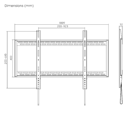 Soporte para TV Selectron TVB-60100F | 60" - 100" | 100 kg | VESA