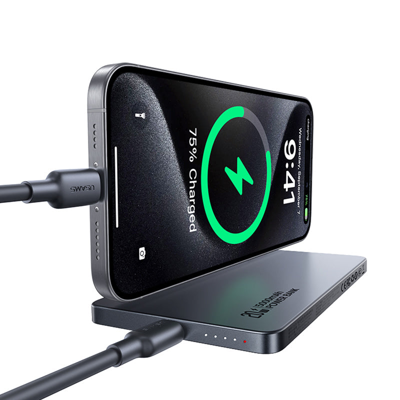 BaterÍa Portátil Magnetica 5KCD23102 | 5000MAh | Carga Rápida | Color Titanio